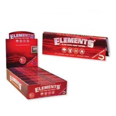 ELEMENTS ULTRA PAPER 1 1/4 RED (SLOW BURN) 25CT/PACK